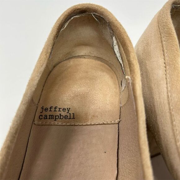 Jeffrey Campbell Women's Platform Loafers Size 9 Nude Suede Preppy Casual - Picture 12 of 14